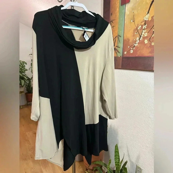 Avenue black/taupe tunic piper size 26/28 - Picture 1 of 9